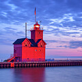 Holland Harbor Lighthouse at Sunset